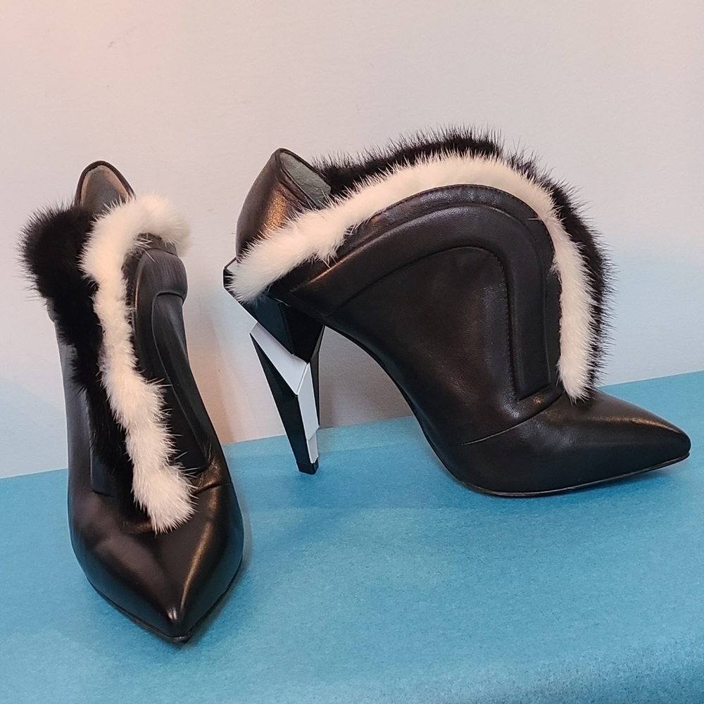 Fendi Mink Ankle Boots